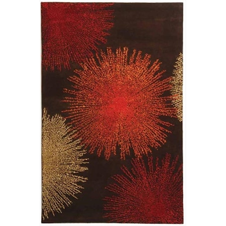 Safavieh 8 x 8 ft. Round Contemporary Soho Brown and Multi Color Hand Tufted Rug SOH712B-8R
